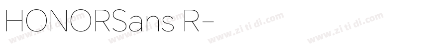 HONORSans R字体转换